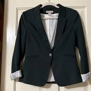 H&M emerald green city blazer. Worn once. Size 6